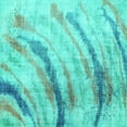 thumbnail image 1 of Ahgly Company Indoor Square Abstract Turquoise Blue Contemporary Area Rugs, 8' Square, 1 of 4