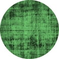 thumbnail image 1 of Ahgly Company Indoor Round Abstract Emerald Green Modern Area Rugs, 4' Round, 1 of 4