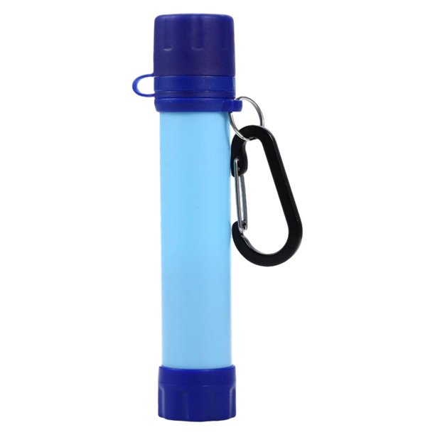 Filtro de agua personal Filtración de agua de paja Dispositivo de purificación de agua Purificador para supervivencia al aire libre Pesca Azul Sunnimix purificador de agua portatil