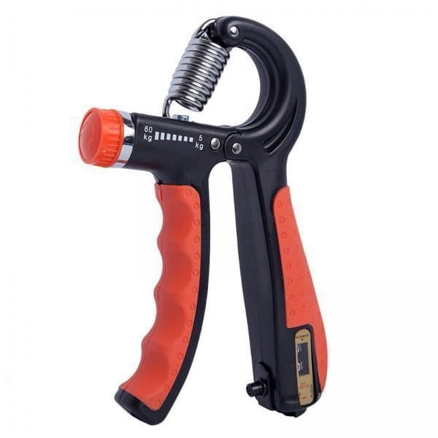 Ejercitador De 3 Dedos Con Contador Para Adultos, Guitarra, Muñeca, Agarre De Mano, Fortalecedor, Gimnasio, Negro Y Rojo