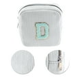 thumbnail image 4 of Unique Bargains 1 Pc Letter D Pattern Makeup Bag for Travel White Corduroy, 4 of 6