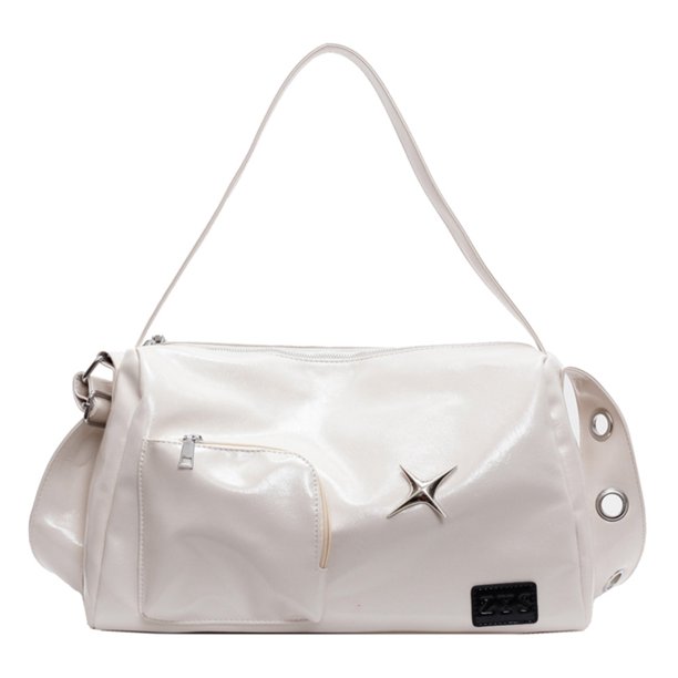 Bolso Hobo para Mujer Con Correa Ajustable Piel Sintética Bolsillo