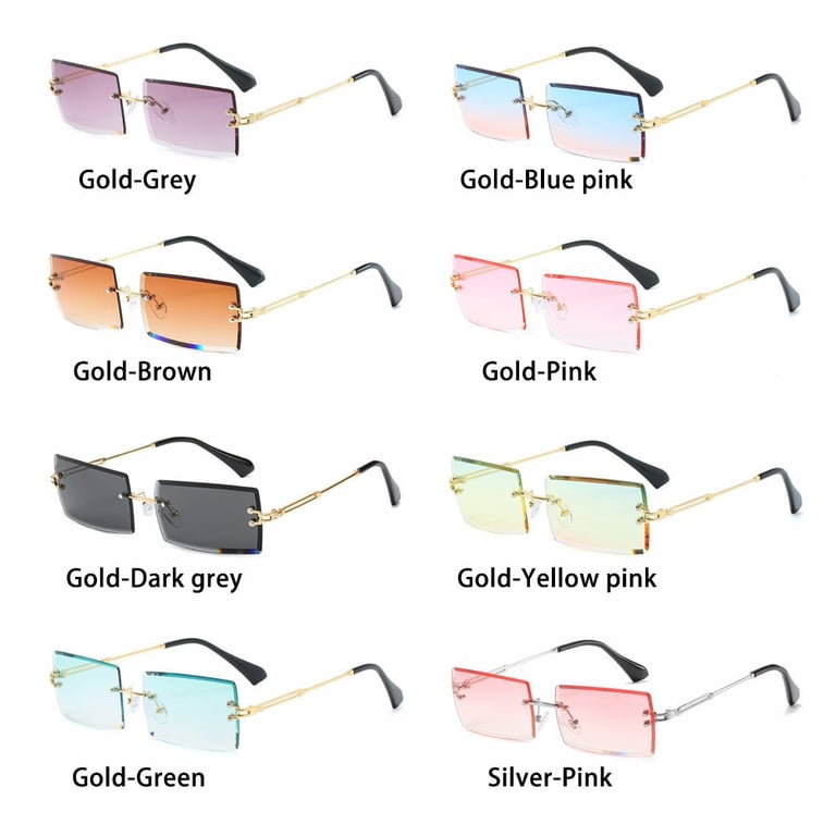 Women and Men Rimless Summer Eyewear 2020 Trendy Rectangle  display picture 1