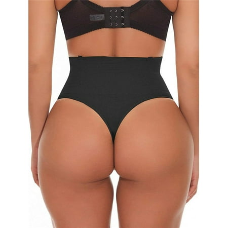 

weefy Women High Waist Seamless Sexy Body Hip Shaping Thong Underwear Panties