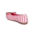 thumbnail image 3 of New Girl Fab Kicks K-Millie-1 Stripe Canvas Zip Bow Ballerina Flat Size, 3 of 5