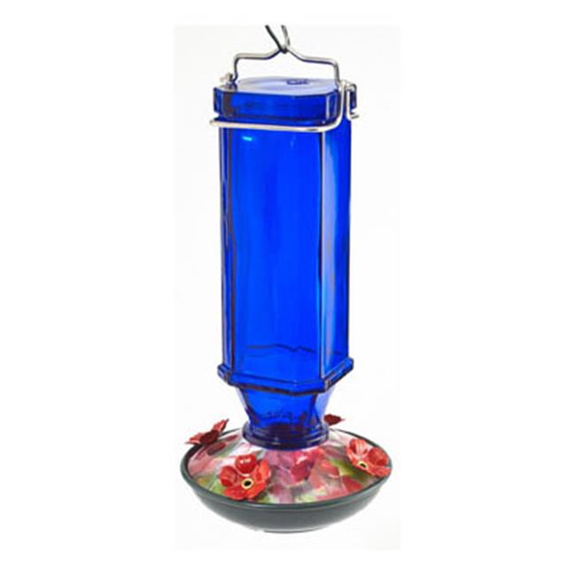 Woodlink Na35247g 16 Oz. Colored Square Glass Hummingbird Bird Feeder 