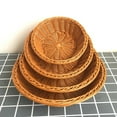 thumbnail image 3 of Imitation Rattan Round Fruit Baskets Large Capacity Kitchen Food Bread Basket for Family Friend Neighbor Gift Mix Color 25x7, 3 of 6