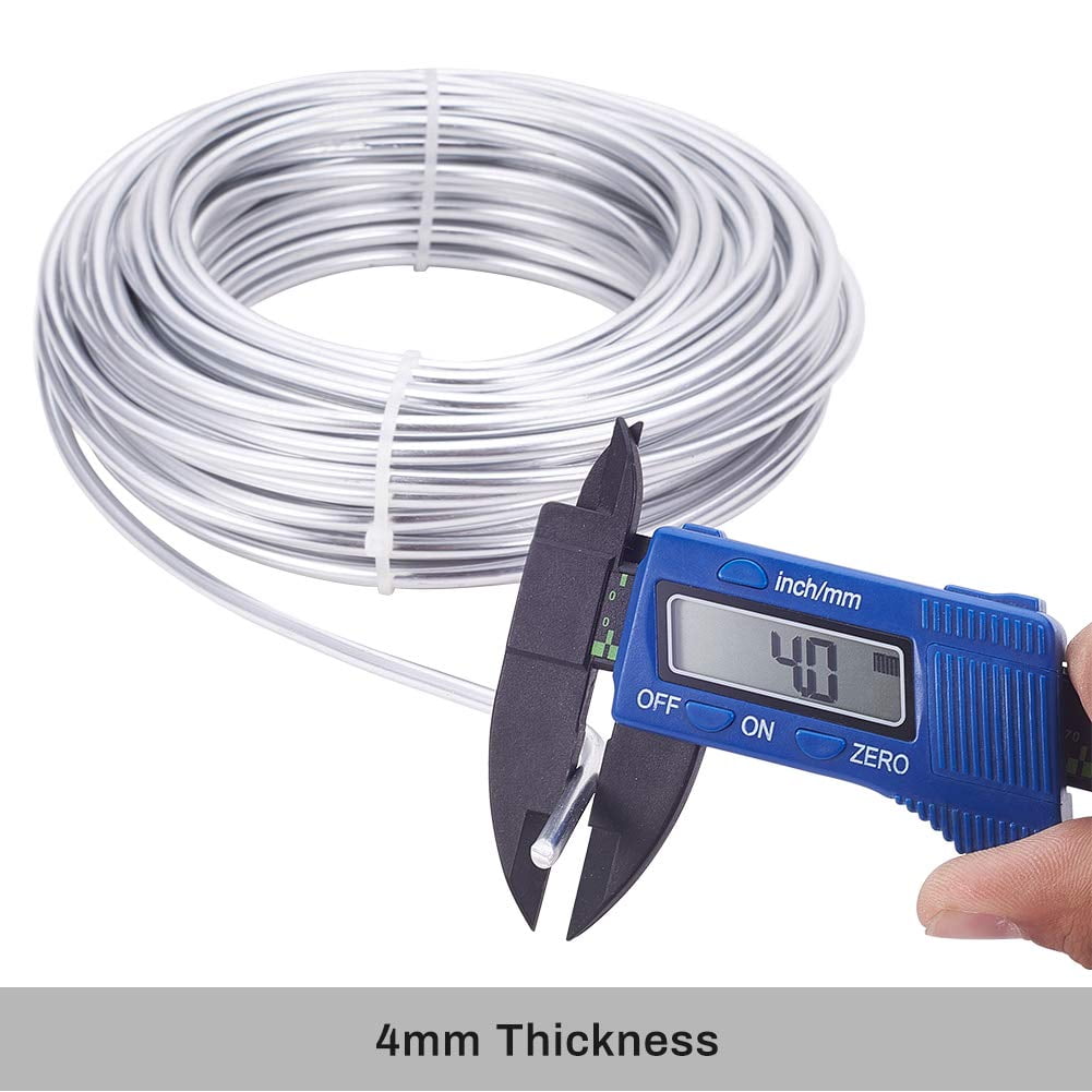 52 Feet 6 Gauge Silver Aluminum Wire Bendable Metal Sculpting Wire for Bonsai Trees Floral Making Home Decors and Other Arts Crafts Making DIY