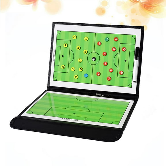 Yuangui 2.5 Section Magnetic Professional Football Coaching Board Erase Resuable Clipboard with Marker Pen and Fridge Magnets (Colorful)