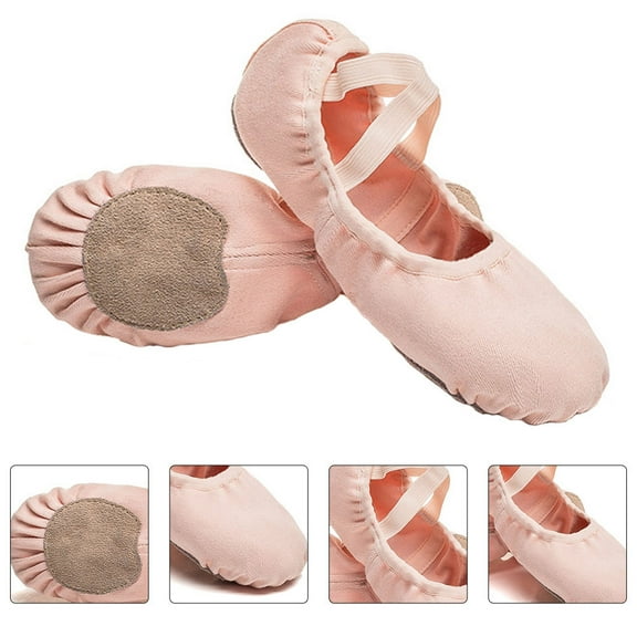 GOOHOCHY Ballet Slipper for Adult Ladies Ballet Shoes for Beginners Women's 6 Pink