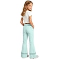 thumbnail image 2 of Gaexia Girls Shool Flared Leg Pants Back To School High Waist Straight Pants Stretchy Loose Bell Bottom Trousers Comfortable School Uniform Trousers Preppy Outfits, 2 of 5