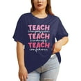 thumbnail image 1 of Daznico T-Shirts Graphiques Grande Taille pour Femmes Col Rond Décontracté Confortables pour Usage Quotidien Hauts Élégants, 1 of 5