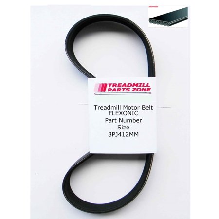 Treadmillpartszone Replacement Treadmill Motor Belt Flexonic Part Number 8PJ412MM