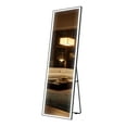 thumbnail image 4 of Kosmonia 58x16 Frameless Full Length Mirror, Dimmable 3 Color LED Light w/Memory Function, Distortion Free, HD Reflection & Anti Desilvering, Tempered Glass & Shatter Proof Film Doubling Safety, 4 of 7