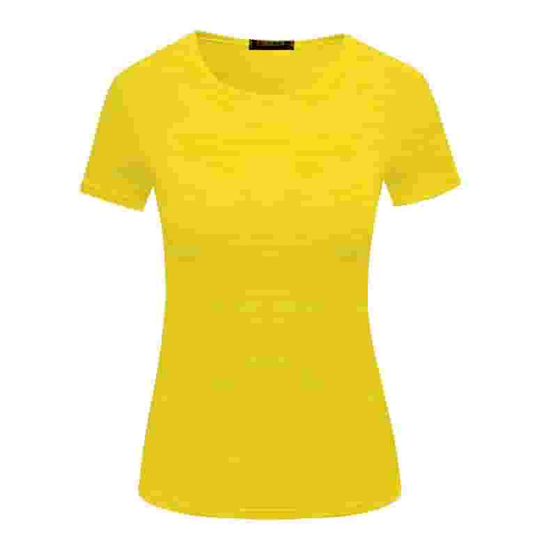 ◆KODAK◆ Chroma Breeze Short Sleeve Shirt Women YELLOW K422 Womens Loose Solid Color T-Shirt Summer Crewneck Tops Short
