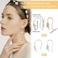 thumbnail image 2 of 1 Box 12Pcs Earring Hooks 18K Gold Plated Brass and Platinum Plated Brass Cubic Zirconia Teardrop Earring Hooks 2 Color French Ear Wire with Loops for DIY Earrings Jewelry Making, 2 of 5