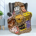 thumbnail image 4 of Cartoon Soft Flannel Fleece Throw Blanket, Childish Design of Animal Mugs, Cozy Plush for Indoor and Outdoor Use, 60" x 80", Multicolor, by Ambesonne, 4 of 5