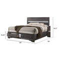 thumbnail image 5 of Matrix Traditional Style Full 5 PC Storage Bedroom Set made with Wood in Gray, 5 of 16