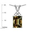 thumbnail image 3 of Star K � Emerald Cut 10x8 mm Genuine Smoky Quartz Pendant Necklace, 3 of 9