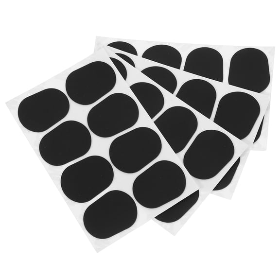 Saxophone Mouthpiece Pads with Silicone Cushions for Women Black 4 Sheets