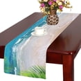 thumbnail image 2 of MYPOP Tropical Ocean Beach Table Runner Home Decor 14x72 Inch, Nautical Ocean Wave Table Cloth Runner for Wedding Party Banquet Decoration, 2 of 6