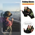 thumbnail image 3 of Guantes de pesca Corte de 3 dedos Unisex Flecha Antideslizante Pesca con caña Verde FLhrweasw Nuevo, 3 of 9