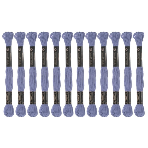 12 Skeins Embroidery Floss 8.75yds(8m) Egyptian Cotton Cross Stitch Thread, Old Lavender(6030)