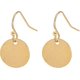thumbnail image 1 of Pendientes colgantes de disco de oro para mujer, pendientes llamativos de círculo pequeño y ligero, joyería minimalista, regalos para ella JM, 1 of 5