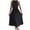 Black, variant on Antinious Women Elegant Round Neck Sleeveless Elastic Waist Pleated Soft Comfortable Dress