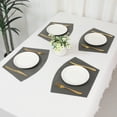 thumbnail image 7 of REGALWOVEN Placemats Set of 6 Solid Placemats for Kitchen Dining Table Decor Heat Resistant Table Placemats Wipeable Table Mat Black 17*11.5Inch, 7 of 7