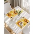 thumbnail image 5 of Sunflower Placemats Set of 12, Yellow Floral Elegant Pastoral Flowers Rustic Placemats for Dining Table, Place Mats for Kitchen Tabletop, Waterproof Wipeable Dining Table Mats Set, 5 of 9