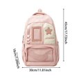 thumbnail image 3 of Star Accent Ita Backpack with Pin Display Mesh, Ita Bag for Women, Large Capacity Cotton-Polyester Pin Trading Backpack, Matte Texture Display Bag for Modern Hobbyists, 3 of 9