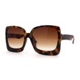 thumbnail image 3 of Groovy Womens Shaggy Rectangular 20s Thick Butterfly Sunglasses Tortoise Brown, 3 of 4
