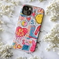 thumbnail image 5 of Graffiti Pop Art Phone Case, Colorful Y2K Street Style Doodle Protective Cover, Retro Smiley and Heart Design for iPhone 17 16 15 14 13 12 11 Plus Pro Max Mini, 5 of 6