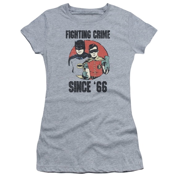 Batman Classic TV Since 66 S/S Junior Women's T-Shirt Sheer-Athletic Heather