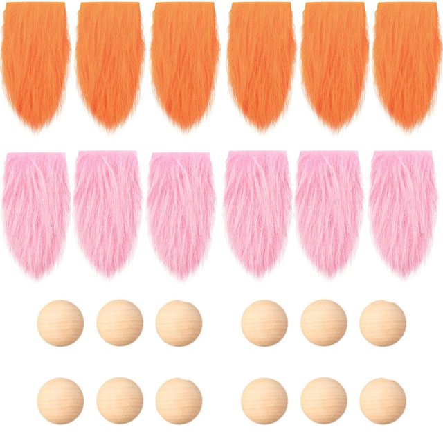 Juego de 12 barbas de gnomo con bolas de madera para hacer tú mismo regalos de Navidad o de boda