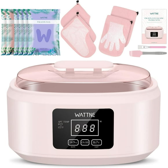 Arthritis Relief Pink Paraffin Wax Machine - Auto-Warm Paraffin Spa for Hand and Feet Moisturizing
