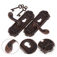 thumbnail image 3 of 2 mini cerraduras de puerta a escala 1:12, manijas de puerta en miniatura con diseño floral vintage, cerraduras decorativas para casa de muñecas, accesorios para casas pequeñas, 3 of 7
