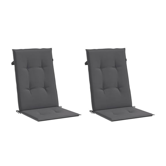 Outdoor Cushions for High Back Chair, Set of 2, Gray Fabric, 47 Inch