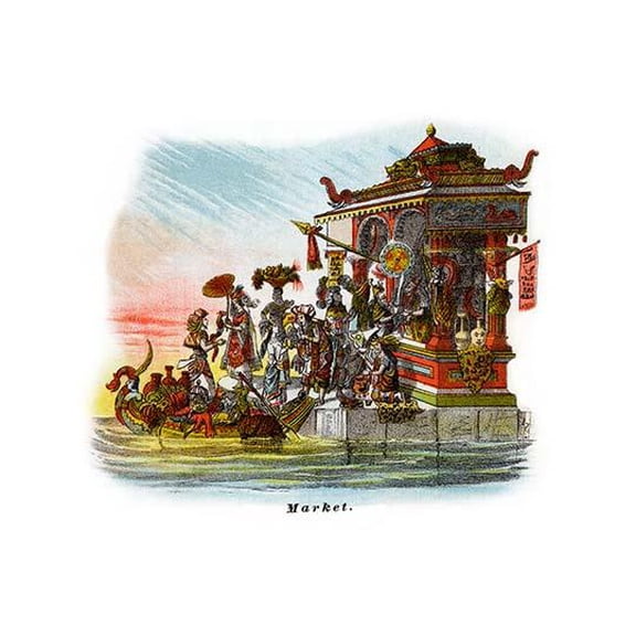 Market - Mardi Gras Parade Float Design- Fine Art Canvas Print (20" x 30")