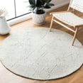 thumbnail image 2 of SAFAVIEH Micro-Loop Lowell Diamond Area Rug, Ivory/Light Blue, 5' x 5' Round, 2 of 8