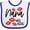 White and Royal, variant on Inktastic Nana Was Here Red Kisses Boys or Girls Baby Bib