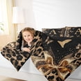 thumbnail image 4 of Catabedysis Cheetah ABC Print A 7-Piece Twin Bedding,Personalized Monogram Gifts Bedding Comforter Set,Black Reversible For Girls, 4 of 7