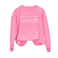 thumbnail image 5 of Olyvenn Senior Class of 2026 Graduation Sweatshirt for Women Oversized Crewneck Long Sleeve Shirt Pullover Teen Giel Clothes Pink L, 5 of 5