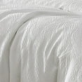 thumbnail image 3 of Benjara BM304739 Levi White Wavy Matelasse Woven Cotton King Size Duvet Comforter Set, 4 Piece, 3 of 4