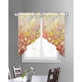 thumbnail image 3 of Orange Spring Floral Swag Valances for Windows, Modern Oil Painted Daisy Botanical Rod Pocket Sheer Valances for Large Windows, Swag Toppers Light Filtering for Kitchen Living Room 2 Panels 36''x45'', 3 of 6