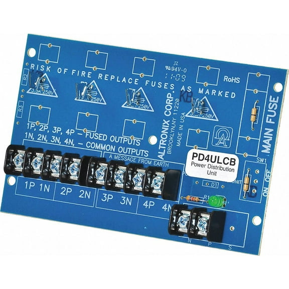 Altronix Power Dist Module 4 Output PTC  PD4ULCB