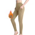 thumbnail image 2 of Gym Leggings with Pockets for Women Stretch Active Yoga Pants Compression Tummy Control Leggings Buttery Soft Tights Khaki S, 2 of 5