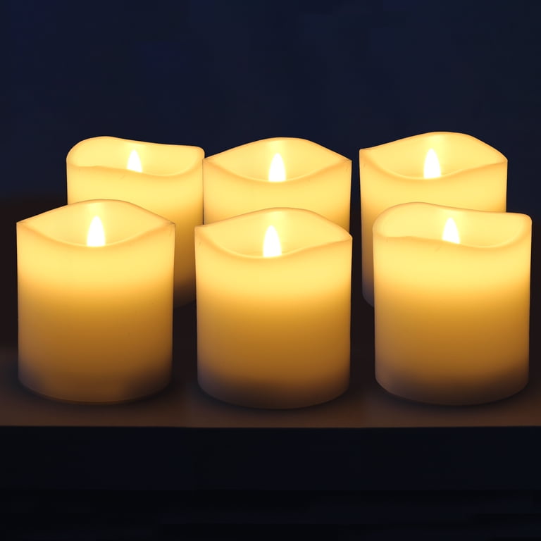 Stonebriar LED Pillar Candles with Remote Timer, Pack of 6 photo 3