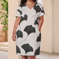 thumbnail image 4 of Floral Geometric Print Loose Pocket Dress Dresses Summer Summer Dresses for Women, 4 of 9